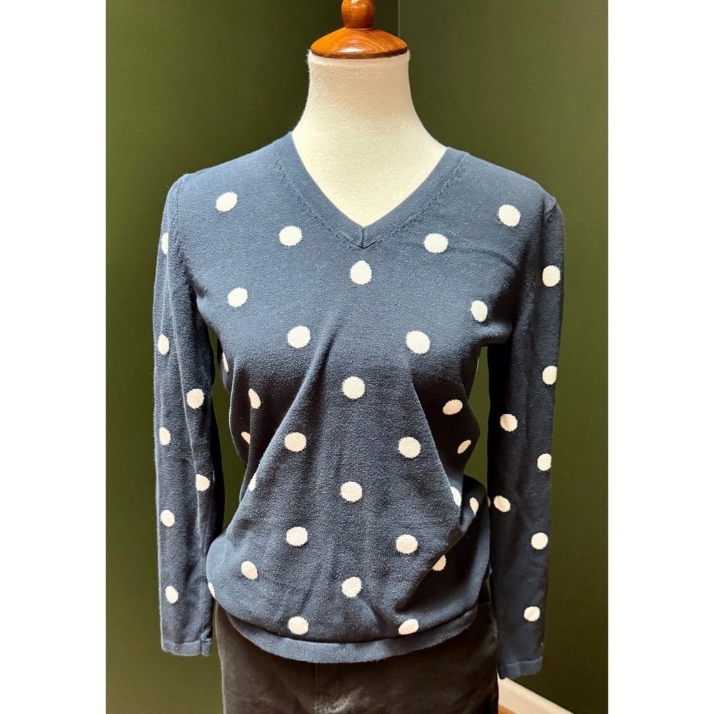 Tommy Hilfiger V-Neck Polka‎ Dot Sweater Women's Size S